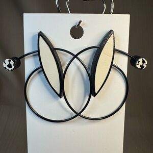 Black and White Abstract Modern Earrings